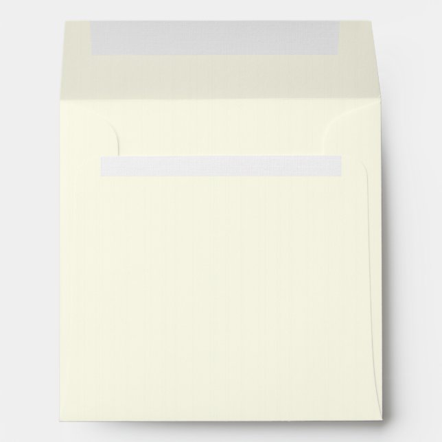 Ivory White Square, Fine Linen Paper Envelopes (Back (Bottom))