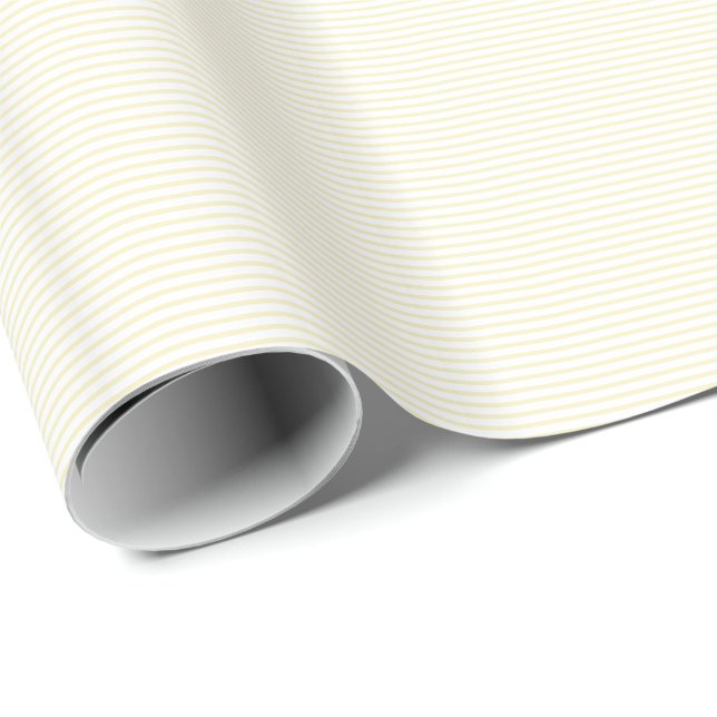 Ivory White Stripes Patterns Elegant Stylish Wrapping Paper (Roll Corner)