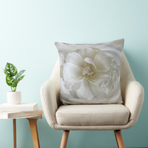 Ivory white throw pillow