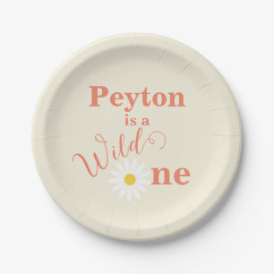 Ivory Wild One First Birthday Paper Plate