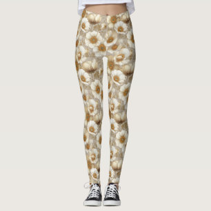 ivory Women Active Wear Anemones Fantasy Best  Leggings