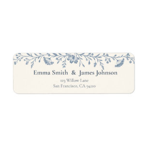Ivoy Periwinkle Wildflower Wedding Return Address