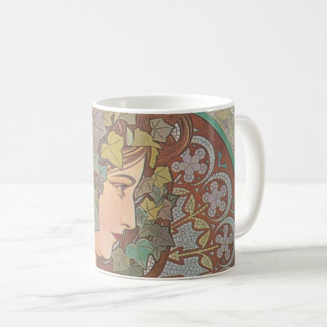 Ivy - Alphonse Mucha Coffee Mug (Front Right)