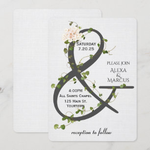 Ivy and Ampersand Wedding Invitation