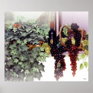 Ivy and Grape Ledge Poster