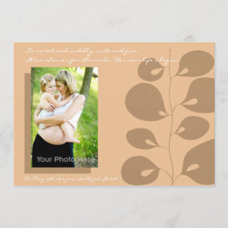 Ivy brown baby shower invitation