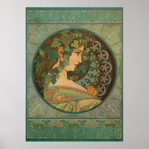 Ivy by Alphonse Mucha Poster