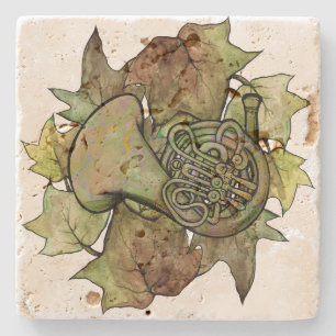 Ivy French Horn Stone Coaster