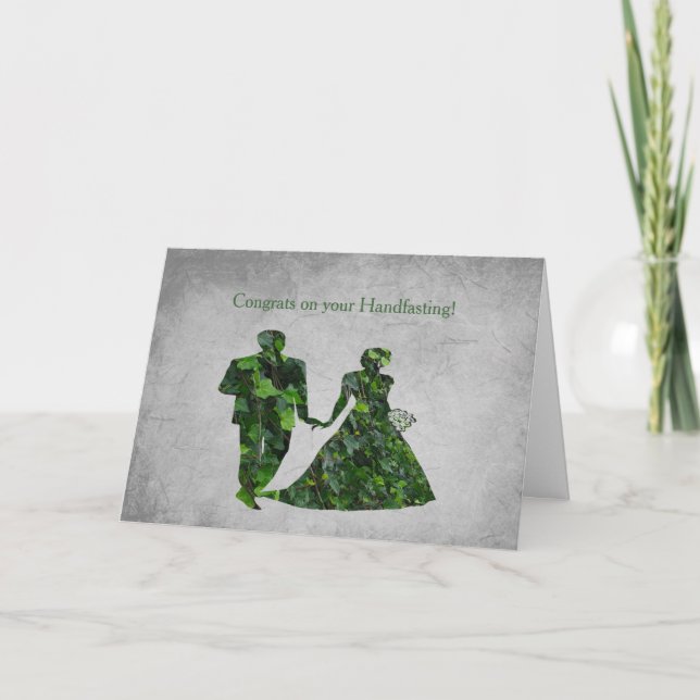 Ivy Green Man & Green Lady Handfasting Blessings Card (Front)