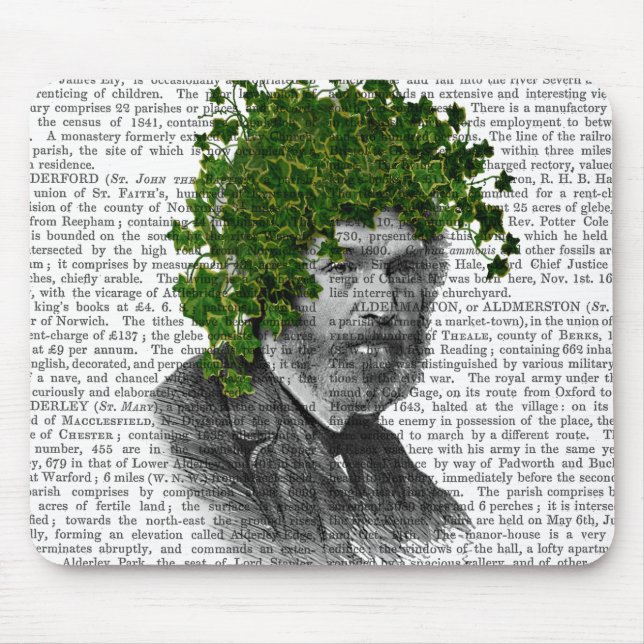 Ivy Head Plant Head Mouse Pad (Front)