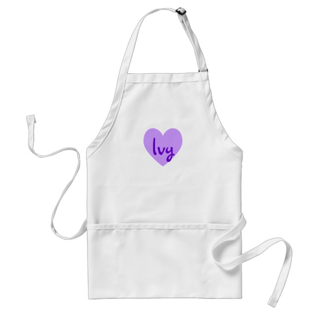 Ivy in Purple Standard Apron (Front)