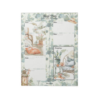 Ivy League 7 Day Blank Meal Planner Notepad