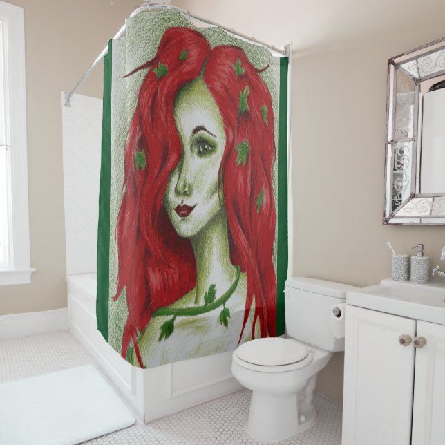 Ivy Nymph Redhead Woman Pixie Fantasy Art (In Situ)