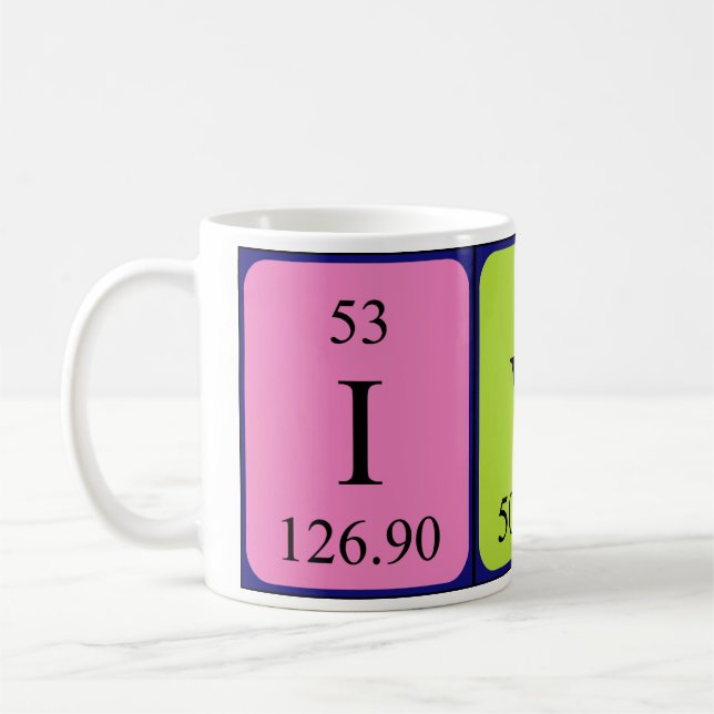 Ivy periodic table name mug (Left)