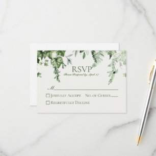 Ivy & Sage Wedding RSVP Card