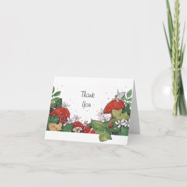Ivy & Toadstool Illumination Thank You Card (Front)