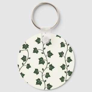 Ivy Vine Seamless Pattern Classic Green Keychain