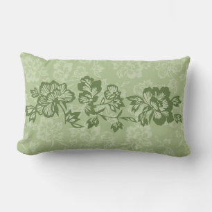 Iwalani Vintage Hawaiian Floral Band Reversible Lumbar Pillow