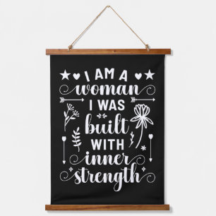 IWD I Am A Woman I Was Built With Inner Strength Hanging Tapestry
