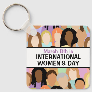 IWD International Women's Day March 8th Keychain