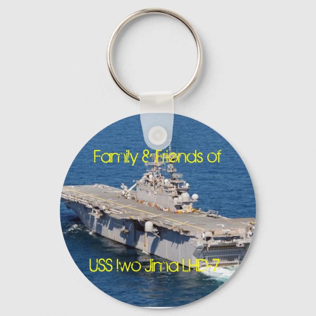 iwo, Family & Friends of, USS Iwo Jima LHD-7 Keychain (Front)