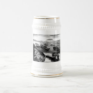 Iwo Jima Beach Painting Beer Stein