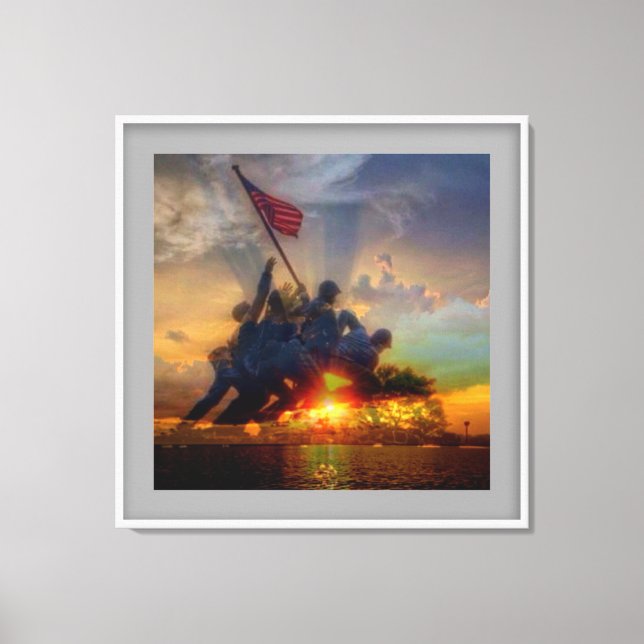 iwo jima picture canvas print (Front)