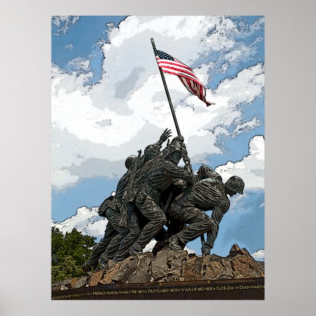 Iwo Jima - Posterized Poster (Front)