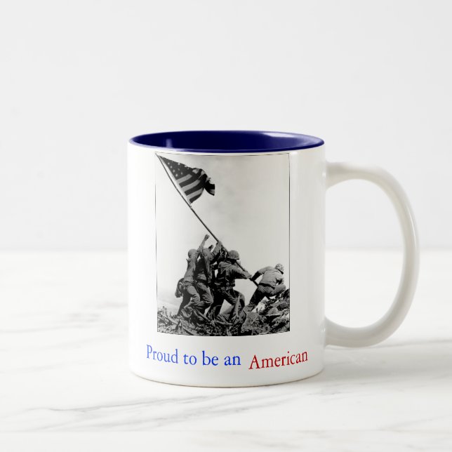 Iwo Jima Proud to be an American Coffee Mug (Right)