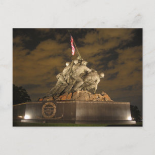Iwo Jima sur la carte postale de nuit