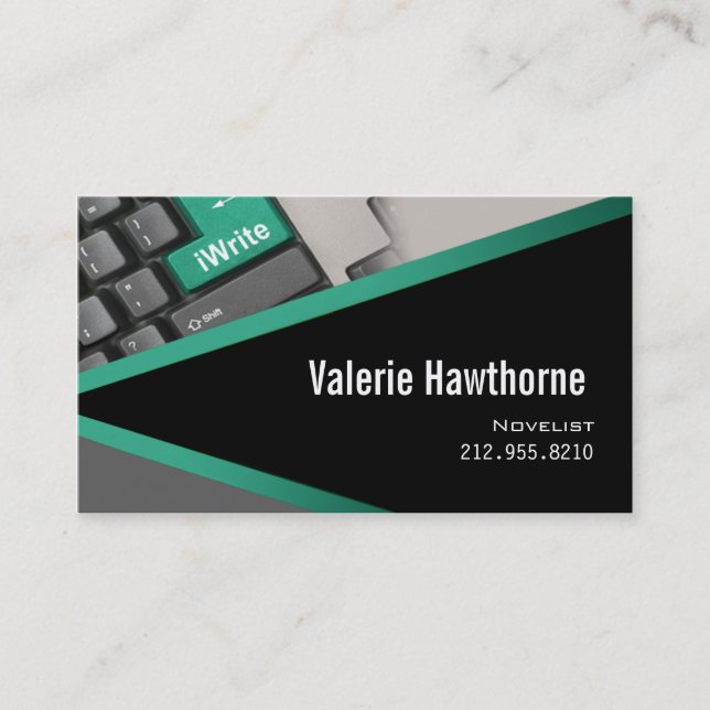 iWrite - carte de visite de rédacteur d'auteur de (Devant)