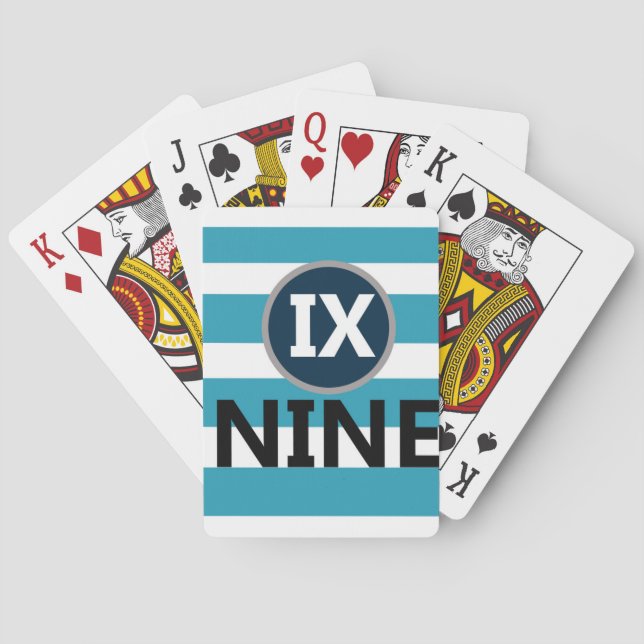 IX Nine Playing Cards (Back)
