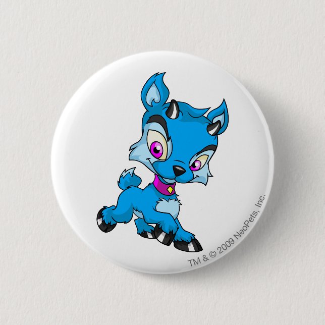 Ixi Blue 2 Inch Round Button (Front)