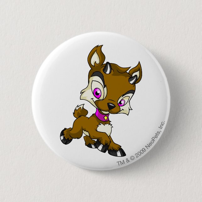 Ixi Brown 2 Inch Round Button (Front)