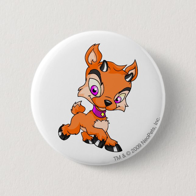 Ixi Orange 2 Inch Round Button (Front)