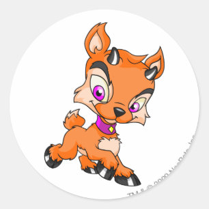 Ixi Orange Classic Round Sticker