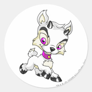 Ixi White Classic Round Sticker