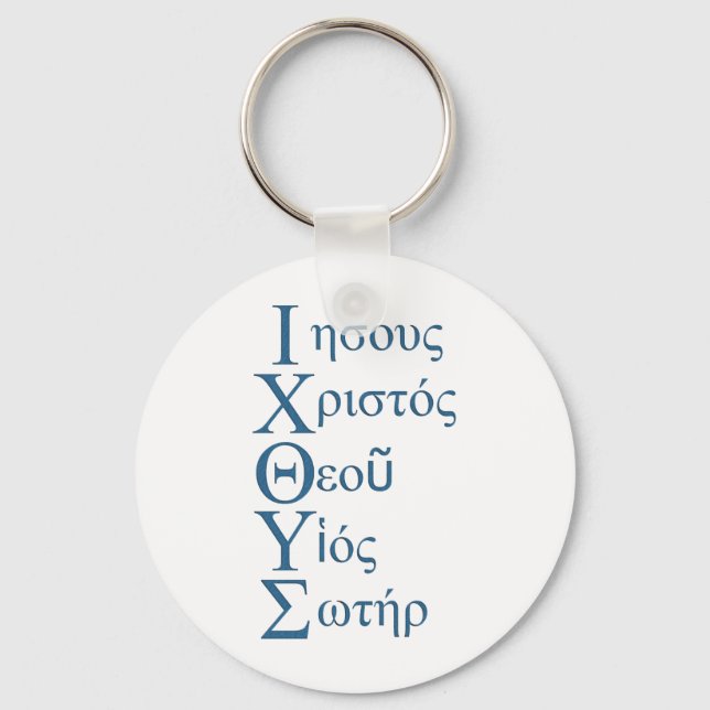 IXOYE Acrostic (Blue) Keychain (Front)
