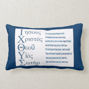 IXOYE Acrostic (Blue) Lumbar Pillow