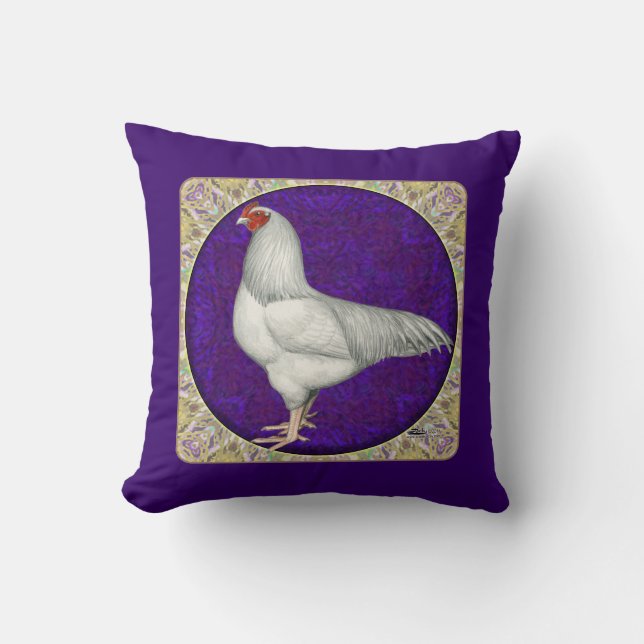 Ixworth Rooster Throw Pillow (Front)