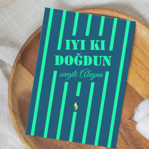 iyi ki doğdun turkish birthday greeting card
