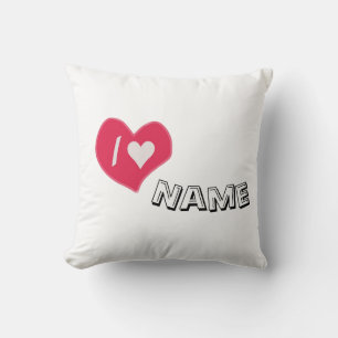 “I🤍You Heart – Cute Romantic Gift Design” Throw Pillow