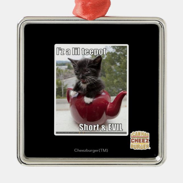I'z a lil teepot metal ornament (Front)