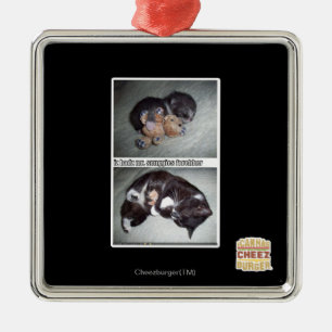 iz hadz mr. snuggies forebber metal ornament