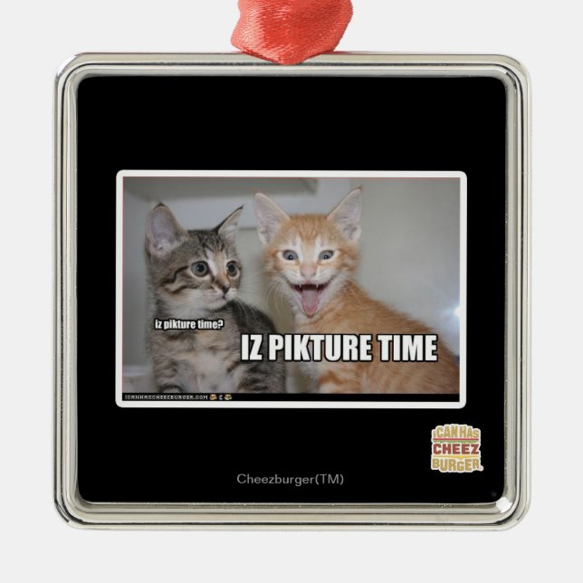 iz pikture time metal ornament (Front)