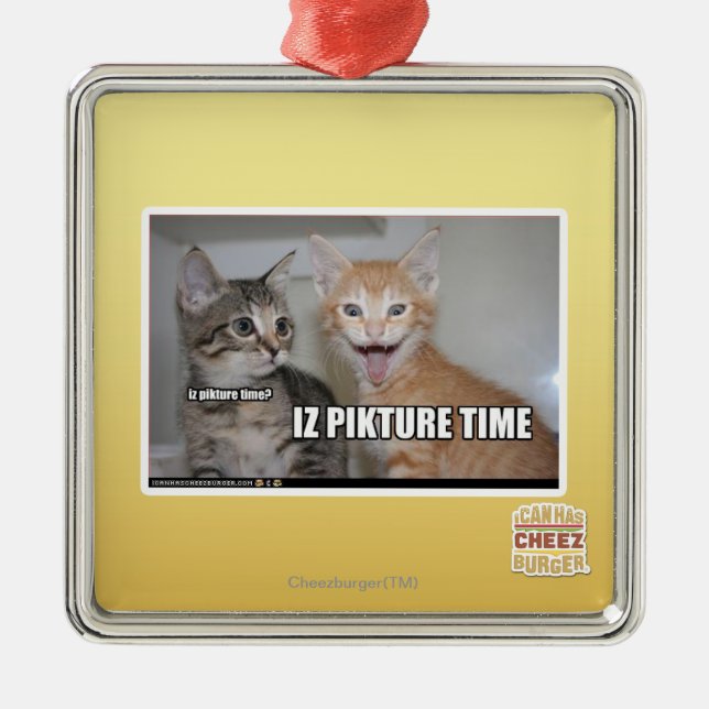 iz pikture time metal ornament (Front)