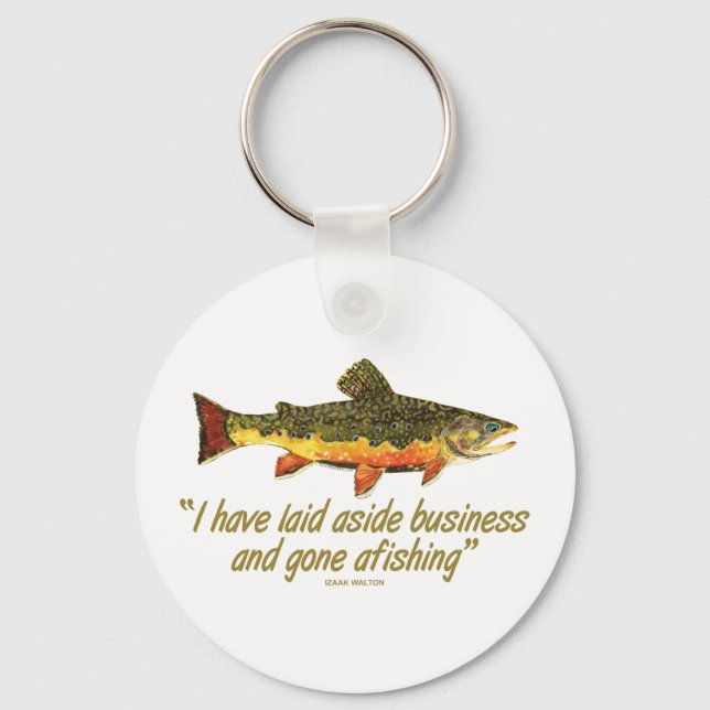 Izaak Walton Fishing Quote Keychain (Front)