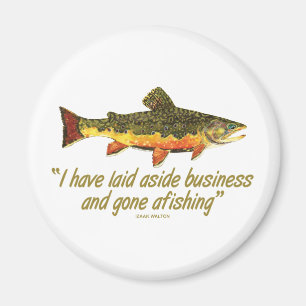 Izaak Walton Fishing Quote Magnet