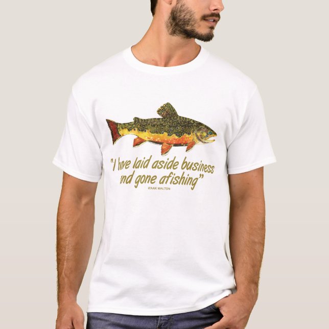 Izaak Walton Fishing Quote T-Shirt (Front)