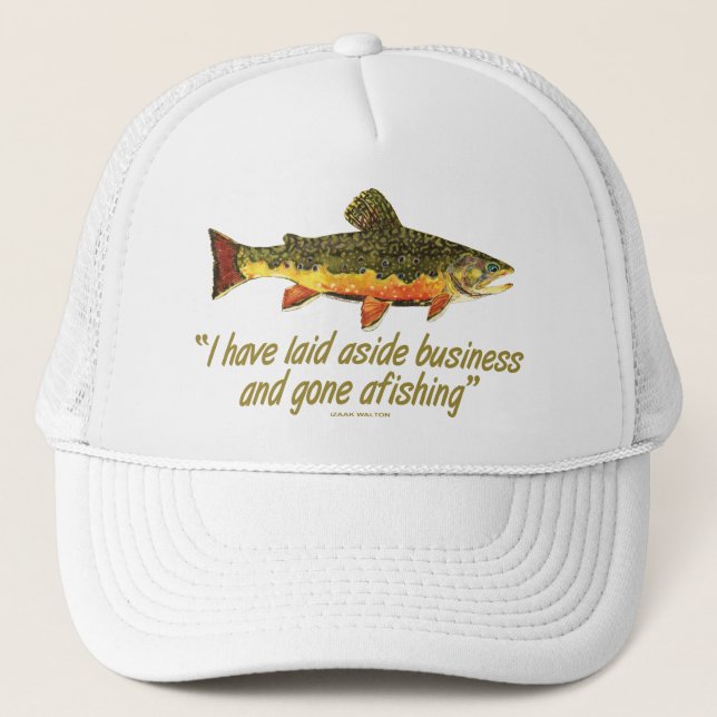 Izaak Walton Fishing Quote Trucker Hat (Front)